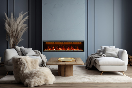 Линейный биокамин MERCURY 60 LED RF